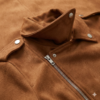 Women's Faux Suede Moto Jacket - Classic Asymmetrical Zip Biker Coat with Belt, Casual Fall/Spring Outerwear - Camel Brown