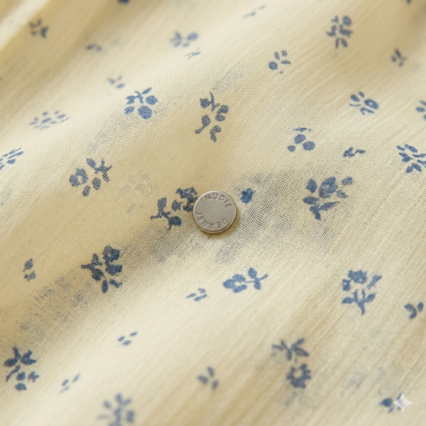 Women's Vintage Floral Chiffon Blouse - Elegant Ruffle V-Neck Tie Front Top with Romantic Puff Sleeves and Pleated Detail