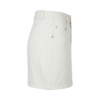 Women's Classic White Denim Mini Skirt - High Waisted A-Line Woven Cotton Skirt with 5-Pocket Styling, Versatile Casual Summer Skirt