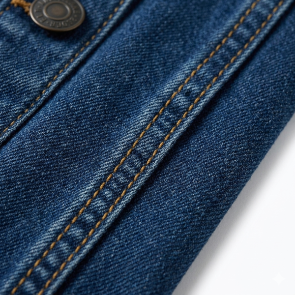 Women's Classic Trucker Denim Jacket, Dark Wash Pre-washed Blue Long Sleeve Jean Jacket, Premium Cotton Denim with Twin Chest Pockets and Adjustable Hem