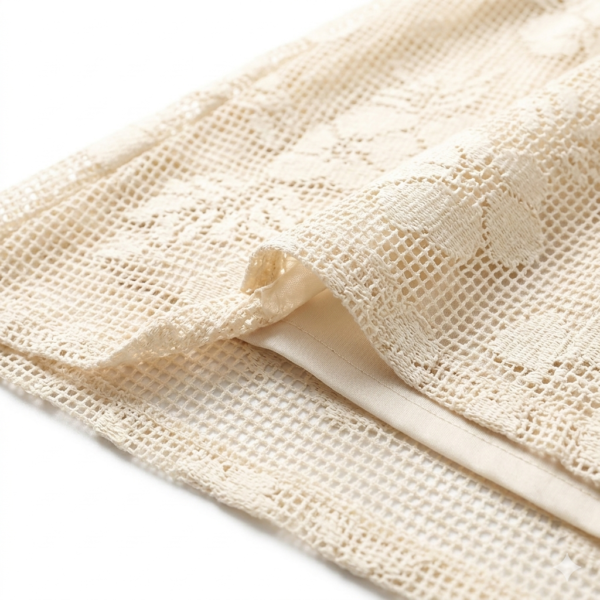 Women's Boho High Waisted Lace Maxi Skirt - Elegant Crochet Floral Mesh Long Skirts with Full Lining, Flowy A-Line Beach Party Skirt