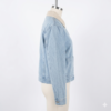 Gemini_Generated_Image_xk6qfyxk6qfyxk6q (1) Women's Oversized Light Wash Denim Shacket Jacket with Cream Sherpa Collar, Front Button-Down Cropped Jean Coat, Four-Pocket Design