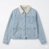 Gemini_Generated_Image_xk6qfyxk6qfyxk6q Women's Oversized Light Wash Denim Shacket Jacket with Cream Sherpa Collar, Front Button-Down Cropped Jean Coat, Four-Pocket Design