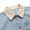Gemini_Generated_Image_xk6qfyxk6qfyxk6q (2) Women's Oversized Light Wash Denim Shacket Jacket with Cream Sherpa Collar, Front Button-Down Cropped Jean Coat, Four-Pocket Design